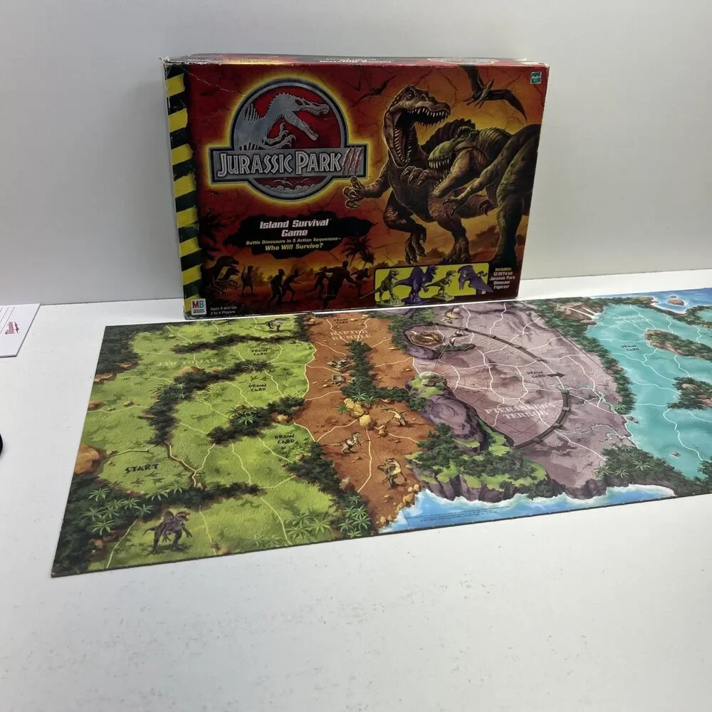 JURASSIC PARK III 3 Island‎ Survival Board Game (98% Complete) Vintage